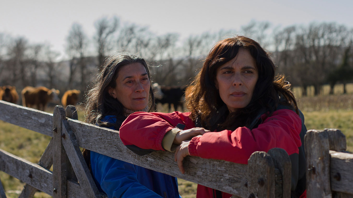 Amigas en un camino de campo