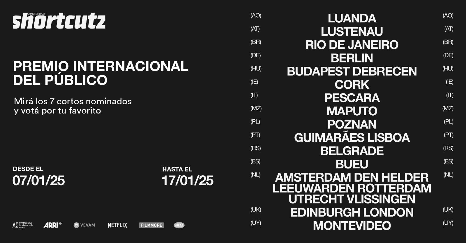 Festival Shortcutz Amsterdam 2025